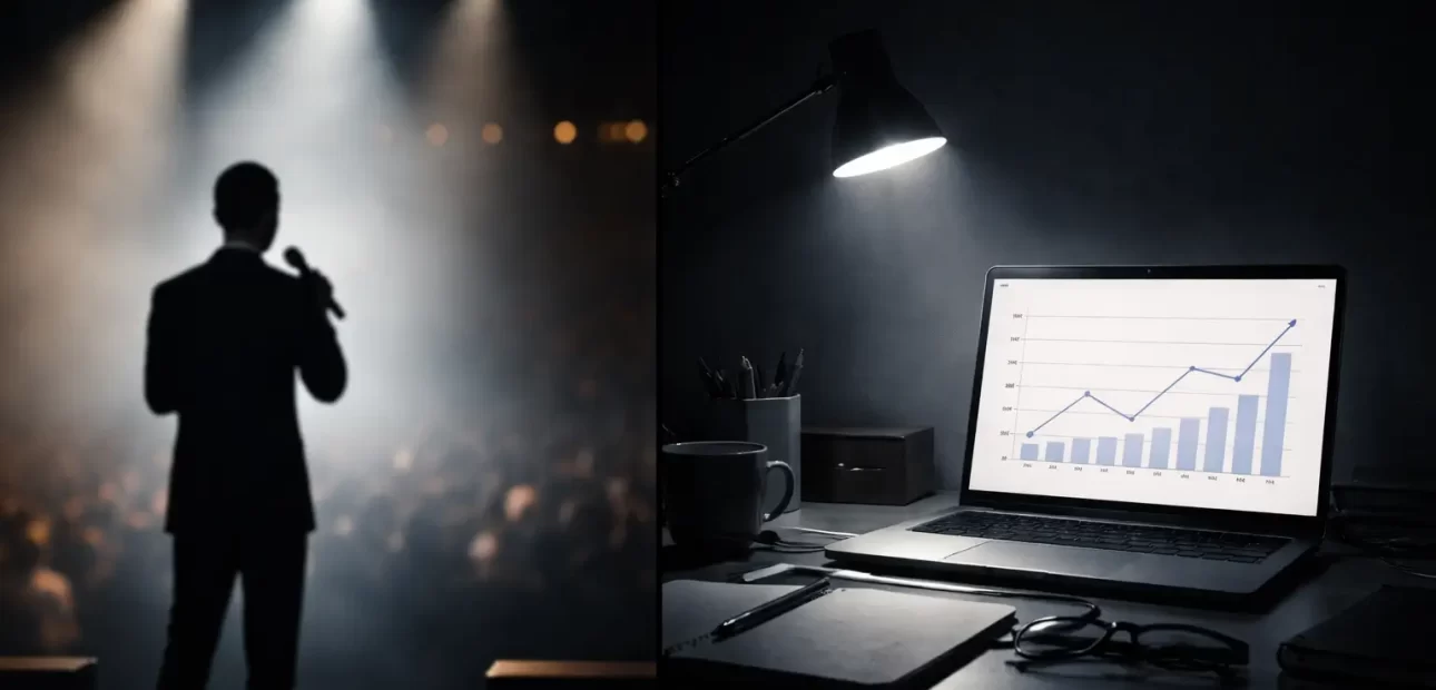 Marketing de palco vs marketing real: por que quem grita mais nem sempre vende mais