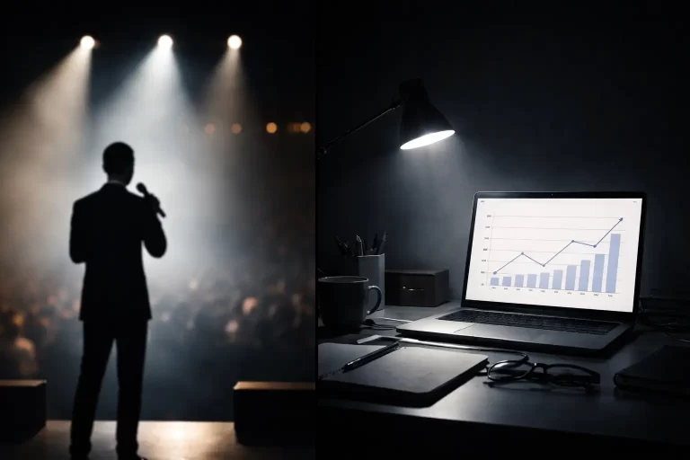 marketing de palco vs marketing real